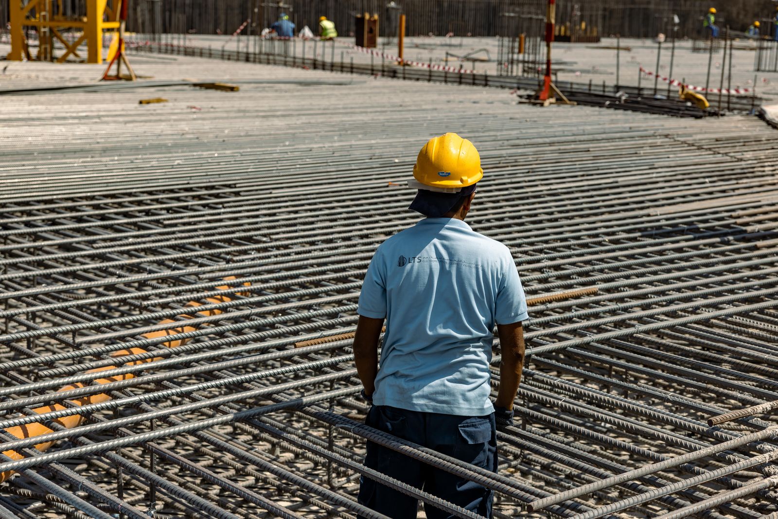 Supervising works on site