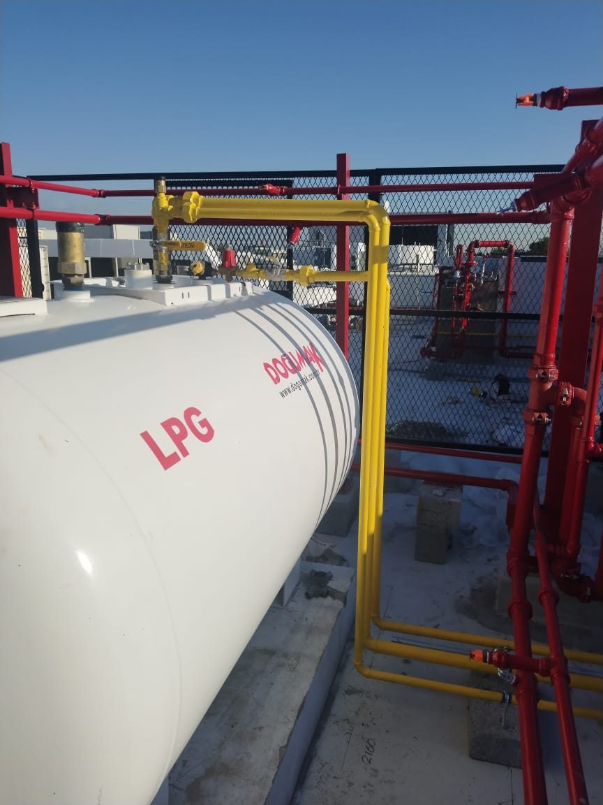 Bulk LPG tank & gas piping